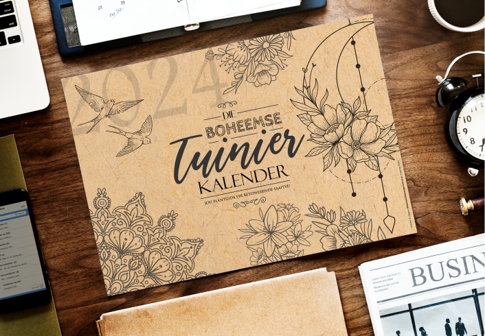 2024 Desk/Wall Calendar-Die Boheemse Tuinier (Afrikaans)