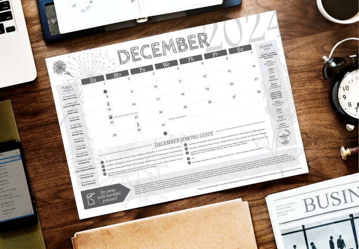 2024 Desk/Wall Calendar-The Bohemian Gardener (English) - Image 3